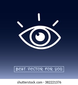 Eye sign icon, vector illustration. Flat design style
