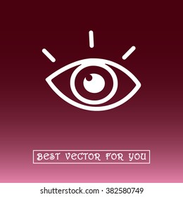 Eye sign icon, vector illustration. Flat design style