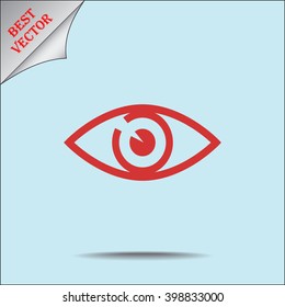 Eye sign icon, vector illustration. Flat design style