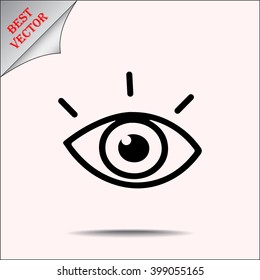 Eye sign icon, vector illustration. Flat design style