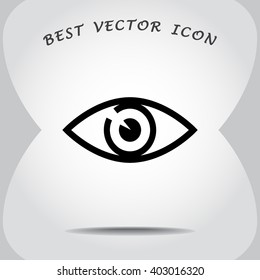 Eye sign icon, vector illustration. Flat design style