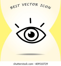 Eye sign icon, vector illustration. Flat design style