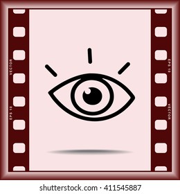 Eye sign icon, vector illustration. Flat design style