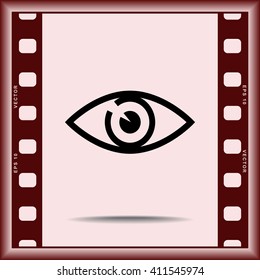 Eye sign icon, vector illustration. Flat design style