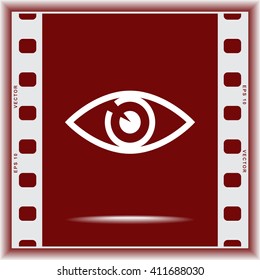Eye sign icon, vector illustration. Flat design style