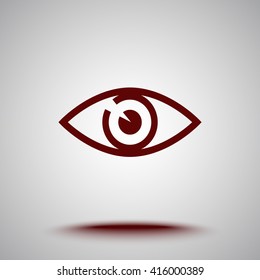 Eye sign icon, vector illustration. Flat design style