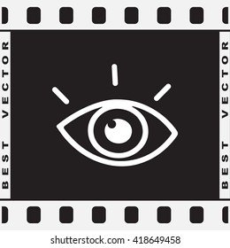 Eye sign icon, vector illustration. Flat design style