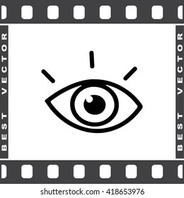 Eye sign icon, vector illustration. Flat design style
