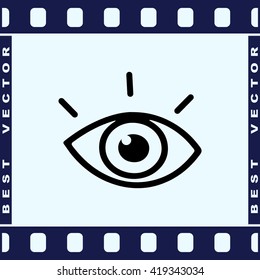 Eye sign icon, vector illustration. Flat design style