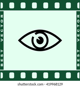 Eye sign icon, vector illustration. Flat design style