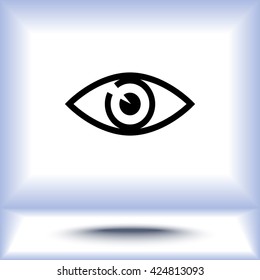 Eye sign icon, vector illustration. Flat design style