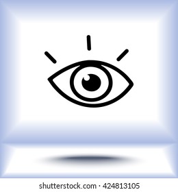 Eye sign icon, vector illustration. Flat design style
