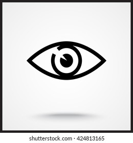 Eye sign icon, vector illustration. Flat design style