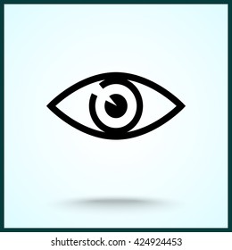 Eye sign icon, vector illustration. Flat design style