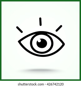 Eye sign icon, vector illustration. Flat design style