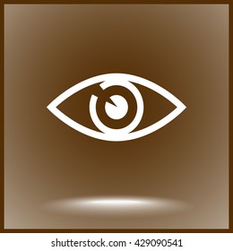 Eye sign icon, vector illustration. Flat design style