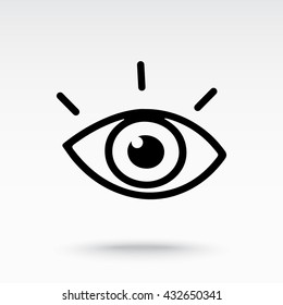 Eye sign icon, vector illustration. Flat design style