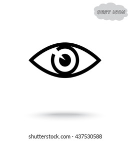 Eye sign icon, vector illustration. Flat design style
