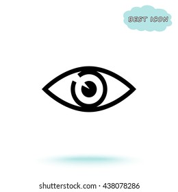 Eye sign icon, vector illustration. Flat design style
