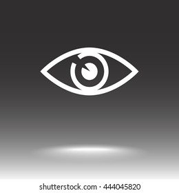 Eye sign icon, vector illustration. Flat design style