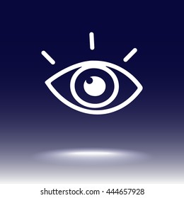 Eye sign icon, vector illustration. Flat design style