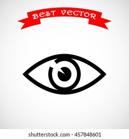 Eye sign icon, vector illustration. Flat design style
