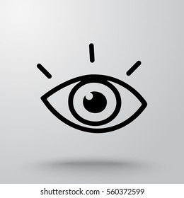 Eye sign icon, vector illustration. Flat design style