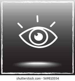 Eye sign icon, vector illustration. Flat design style