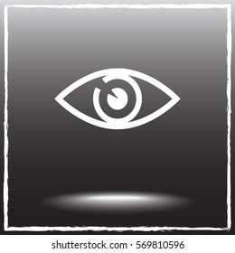 Eye sign icon, vector illustration. Flat design style