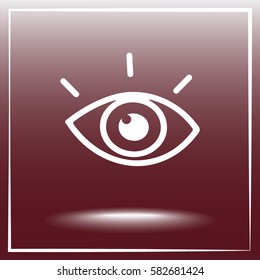 Eye sign icon, vector illustration. Flat design style