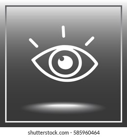 Eye sign icon, vector illustration. Flat design style