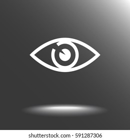 Eye sign icon, vector illustration. Flat design style