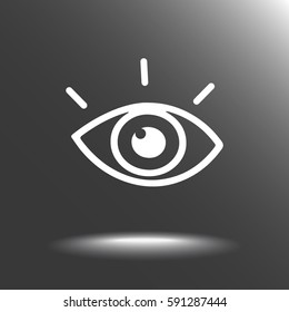 Eye sign icon, vector illustration. Flat design style