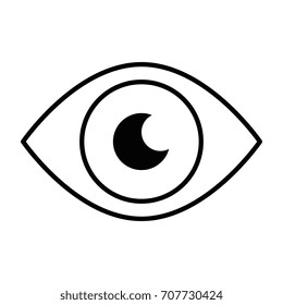 eye sign isolated icon