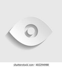 Eye sign. Paper effect