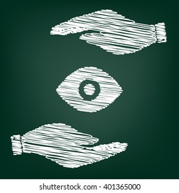 Eye sign scrible effect 