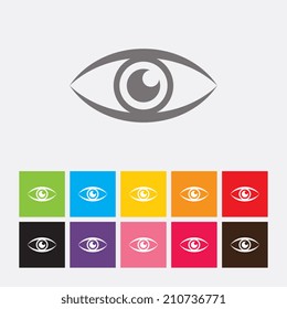 Eye sign symbol - Vector