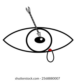eye silhouette icon design template	