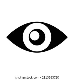 Eye silhouette icon. Eyeball vector.
