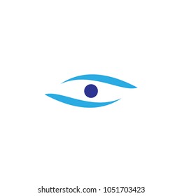 Eye silhouette logo design vector