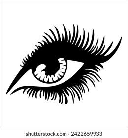 Eye silhouette vector. Vector illustration.