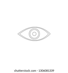 eye. simple flat vector icon illustration. outline line symbol - editable stroke