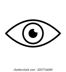 Eye simple icon for apps and web sites