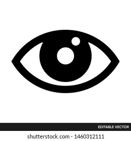 EYE SIMPLE ICON FLAT VECTOR