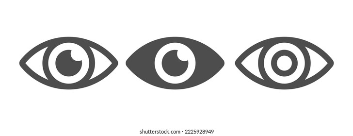 eye simple icon on white background