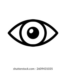 Eye simple icon. Vector flat line symbol of eye