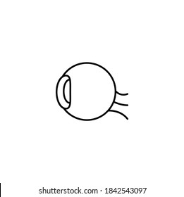 Eye simple thin line icon vector illustration