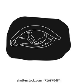 Eye single icon in black style.Eye, vector symbol stock illustration web.
