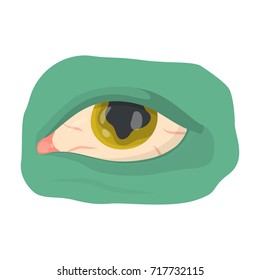 Eye single icon in cartoon style.Eye, vector symbol stock illustration web.