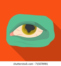 Eye single icon in flat style.Eye, vector symbol stock illustration web.